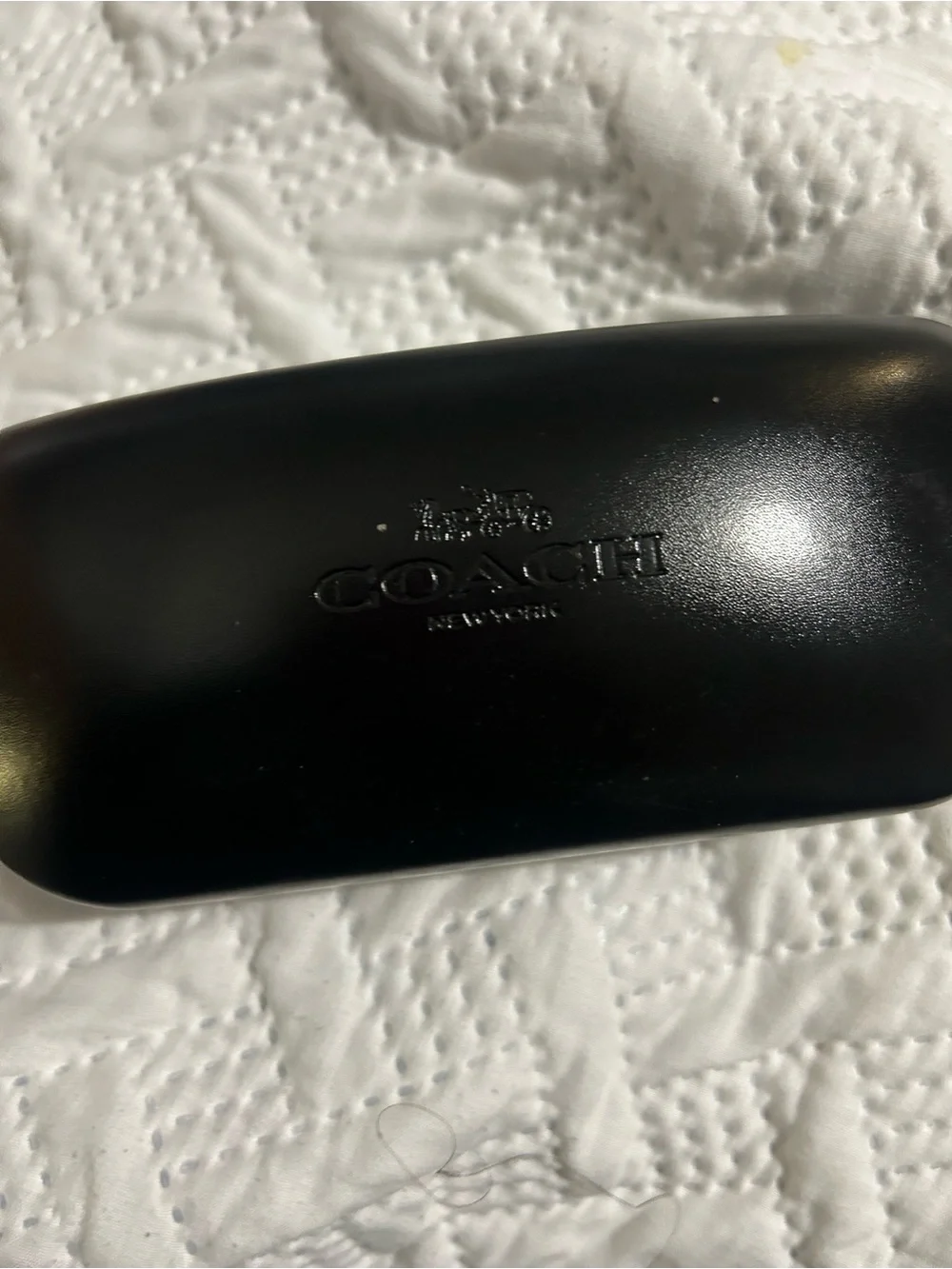 Coach Black Hard Eyewear Case with Embossed Logo CASE ONLY